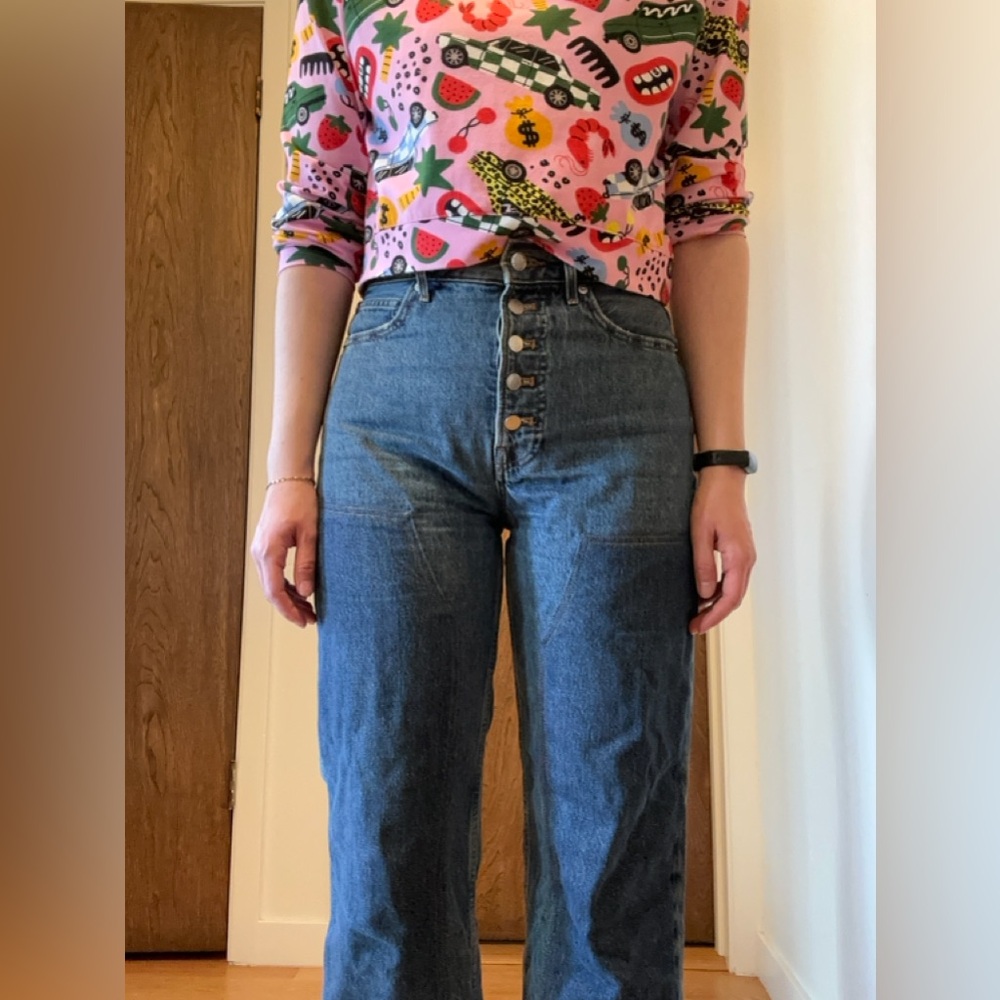 Everlane Cheeky Jean with patches